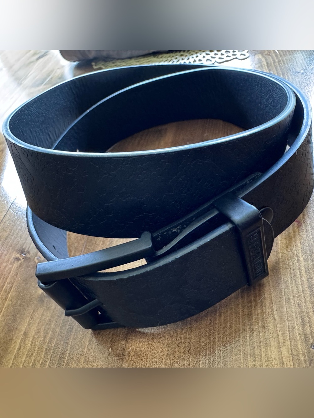 Lurking Class Black Skull Embossed Belt | Adjustable | Unisex
